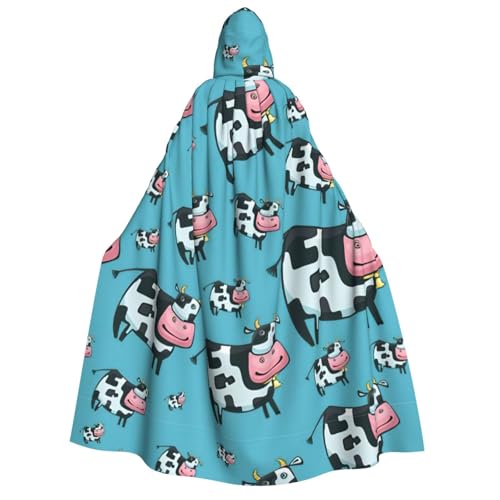Fbghhty Kapuzenumhang mit Kuh-Druck, Mittelalter-Kostüm, für Erwachsene, Herren, Damen, Karneval, Partys, Cosplay Fbghhty Kapuzenumhang mit Kuh-Druck, Mittelalter-Kostüm, für Erwachsene, Herren, Damen, Karneval, Partys, Cosplay von Fbghhty