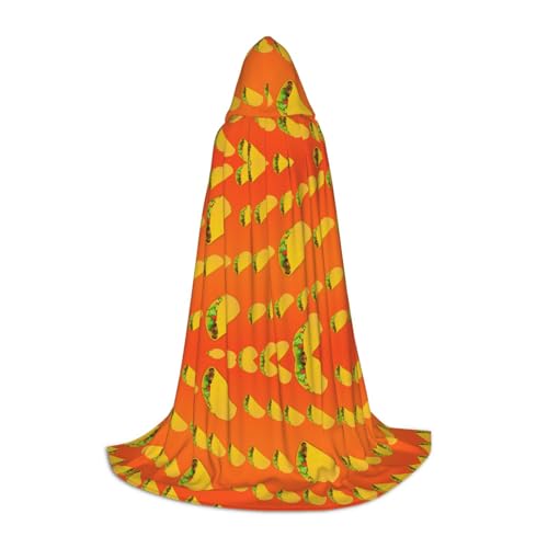 Fbghhty Kapuzenumhang mit Lebensmittelmuster, lustiger Druck, Unisex, Halloween, Cosplay, Karneval, bequemer Umhang für Teenager-Partys von Fbghhty