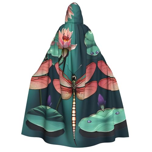 Fbghhty Kapuzenumhang mit Libelle mit Seerosen-Druck, mittelalterliches Halloween-Kostüm, Erwachsene, Herren, Damen, Karneval, Partys, Cosplay Fbghhty Kapuzenumhang mit Libelle mit Seerosen-Druck, mittelalterliches Halloween-Kostüm, Erwachsene, Herren, Damen, Karneval, Partys, Cosplay von Fbghhty