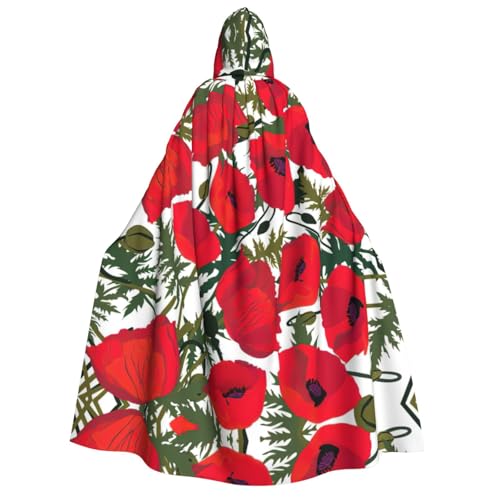 Fbghhty Kapuzenumhang mit Mohnblumen-Motiv, mittelalterliches Halloween-Kostüm, Erwachsene, Herren, Damen, Karneval, Partys, Cosplay Fbghhty Kapuzenumhang mit Mohnblumen-Motiv, mittelalterliches Halloween-Kostüm, Erwachsene, Herren, Damen, Karneval, Partys, Cosplay von Fbghhty