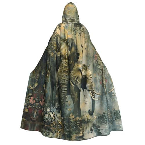 Fbghhty Kapuzenumhang mit Natur-Elefanten, mittelalterliches Halloween-Kostüm, Erwachsene, Herren, Damen, Karneval, Partys, Cosplay Fbghhty Kapuzenumhang mit Natur-Elefanten, mittelalterliches Halloween-Kostüm, Erwachsene, Herren, Damen, Karneval, Partys, Cosplay von Fbghhty