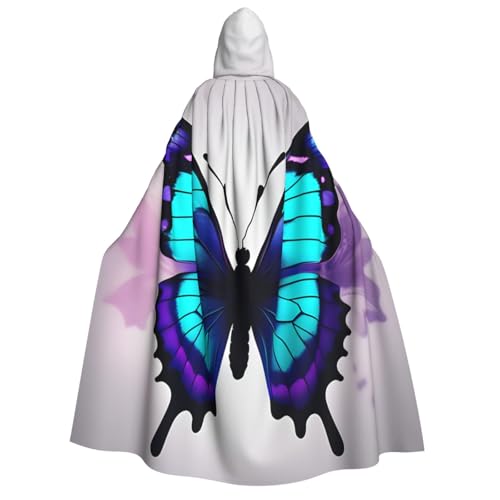 Fbghhty Kapuzenumhang mit Schmetterlings-Aufdruck, mittelalterliches Halloween-Kostüm, Erwachsene, Herren, Damen, Karneval, Partys, Cosplay Fbghhty Kapuzenumhang mit Schmetterlings-Aufdruck, mittelalterliches Halloween-Kostüm, Erwachsene, Herren, Damen, Karneval, Partys, Cosplay von Fbghhty