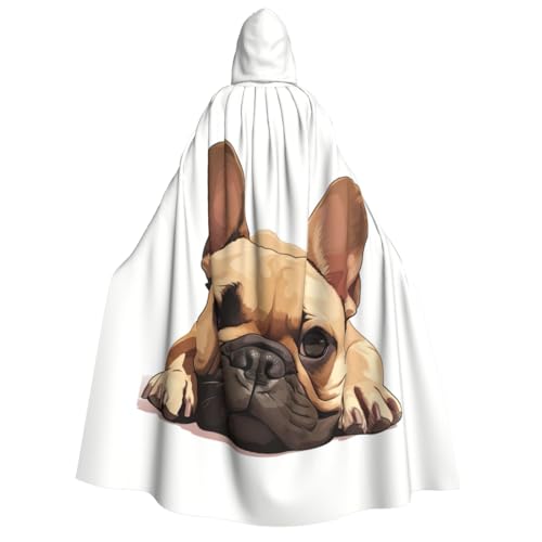 Fbghhty Kapuzenumhang mit Tiermotiv, Französische Bulldogge, Mittelalter-Kostüm, Erwachsene, Herren, Damen, Karneval, Partys, Cosplay Fbghhty Kapuzenumhang mit Tiermotiv, Französische Bulldogge, Mittelalter-Kostüm, Erwachsene, Herren, Damen, Karneval, Partys, Cosplay von Fbghhty