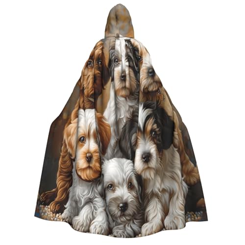 Fbghhty Kapuzenumhang mit Welpen-Motiv, mittelalterliches Halloween-Kostüm, Erwachsene, Herren, Damen, Karneval, Partys, Cosplay Fbghhty Kapuzenumhang mit Welpen-Motiv, mittelalterliches Halloween-Kostüm, Erwachsene, Herren, Damen, Karneval, Partys, Cosplay von Fbghhty