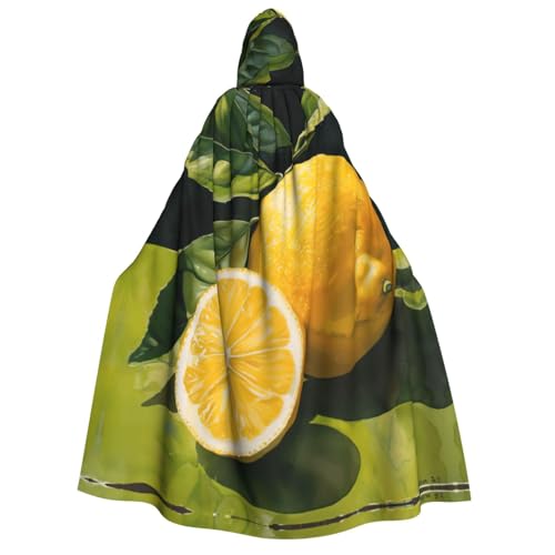 Fbghhty Kapuzenumhang mit Zitronenfrucht-Druck, Mittelalter-Kostüm, für Erwachsene, Herren, Damen, Karneval, Partys, Cosplay Fbghhty Kapuzenumhang mit Zitronenfrucht-Druck, Mittelalter-Kostüm, für Erwachsene, Herren, Damen, Karneval, Partys, Cosplay von Fbghhty
