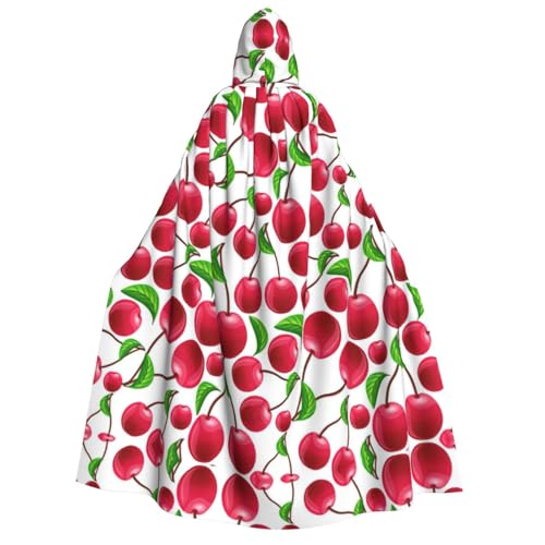 Fbghhty Kapuzenumhang mit rotem Kirschenaufdruck, mittelalterliches Halloween-Kostüm, Erwachsene, Herren, Damen, Karneval, Partys, Cosplay Fbghhty Kapuzenumhang mit rotem Kirschenaufdruck, mittelalterliches Halloween-Kostüm, Erwachsene, Herren, Damen, Karneval, Partys, Cosplay von Fbghhty