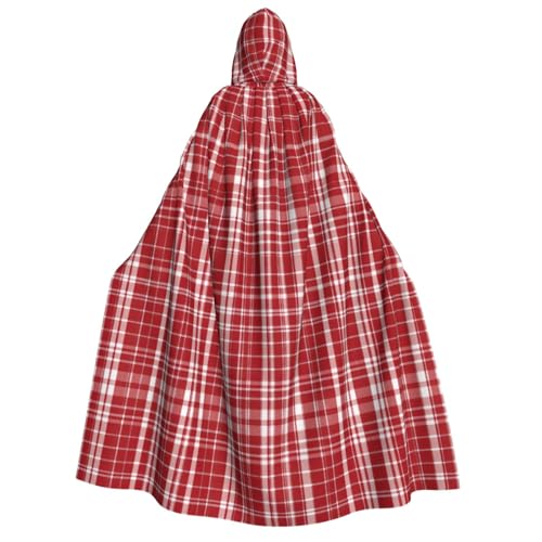 Fbghhty Karierter roter und schwarzer Kapuzenumhang mit Kapuze, mittelalterliches Halloween-Kostüm, Erwachsene, Herren, Damen, Karneval, Partys, Cosplay Fbghhty Karierter roter und schwarzer Kapuzenumhang mit Kapuze, mittelalterliches Halloween-Kostüm, Erwachsene, Herren, Damen, Karneval, Partys, Cosplay von Fbghhty