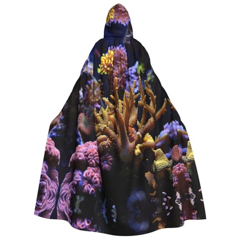 Fbghhty Korallenriff-Aufdruck, Kapuzenumhang, Mittelalter-Halloween-Kostüm, Erwachsene, Herren, Damen, Karneval, Partys, Cosplay Fbghhty Korallenriff-Aufdruck, Kapuzenumhang, Mittelalter-Halloween-Kostüm, Erwachsene, Herren, Damen, Karneval, Partys, Cosplay von Fbghhty