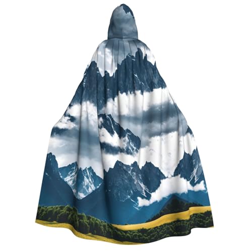 Fbghhty Mittelalterliches Halloween-Kostüm für Erwachsene, Motiv: Landschaft mit Bergen und Wolken, für Karneval, Partys, Cosplay Fbghhty Mittelalterliches Halloween-Kostüm für Erwachsene, Motiv: Landschaft mit Bergen und Wolken, für Karneval, Partys, Cosplay von Fbghhty