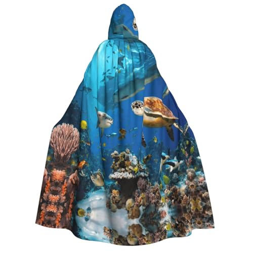 Fbghhty Mittelalterliches Halloween-Kostüm mit Meeresschildkröten-Druck, für Erwachsene, Herren, Damen, Karneval, Partys, Cosplay Fbghhty Mittelalterliches Halloween-Kostüm mit Meeresschildkröten-Druck, für Erwachsene, Herren, Damen, Karneval, Partys, Cosplay von Fbghhty