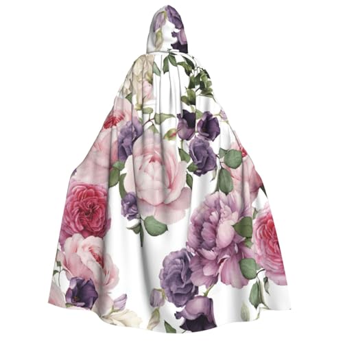 Fbghhty Mittelalterliches Halloween-Kostüm mit Rosen-Aufdruck, für Erwachsene, Herren, Damen, Karneval, Partys, Cosplay Fbghhty Mittelalterliches Halloween-Kostüm mit Rosen-Aufdruck, für Erwachsene, Herren, Damen, Karneval, Partys, Cosplay von Fbghhty