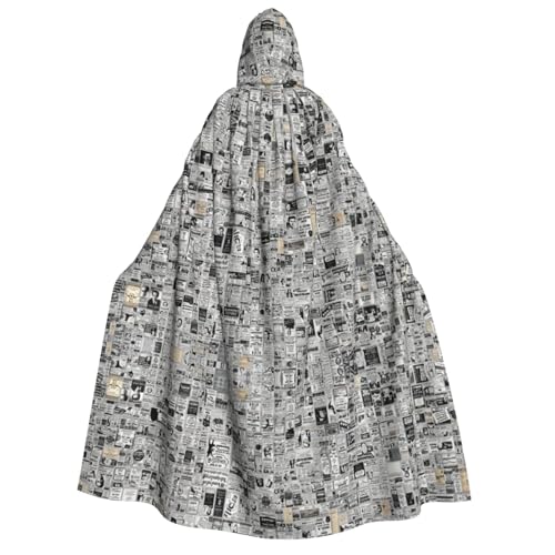 Fbghhty Mittelalterliches Halloween-Kostüm mit Zeitungsaufdruck, für Erwachsene, Herren, Damen, Karneval, Partys, Cosplay Fbghhty Mittelalterliches Halloween-Kostüm mit Zeitungsaufdruck, für Erwachsene, Herren, Damen, Karneval, Partys, Cosplay von Fbghhty