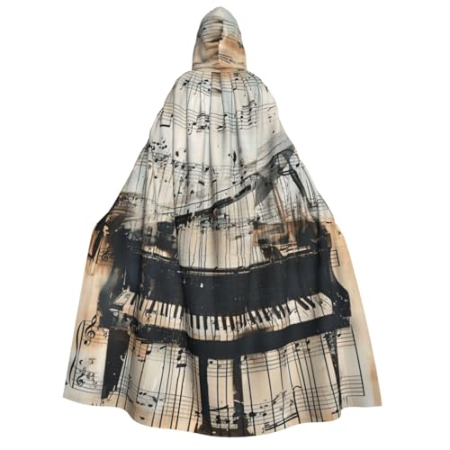 Fbghhty Notenaufdruck Kapuzenumhang Mittelalter Halloween Kostüm Erwachsene Männer Frauen Karneval Partys Cosplay Fbghhty Notenaufdruck Kapuzenumhang Mittelalter Halloween Kostüm Erwachsene Männer Frauen Karneval Partys Cosplay von Fbghhty