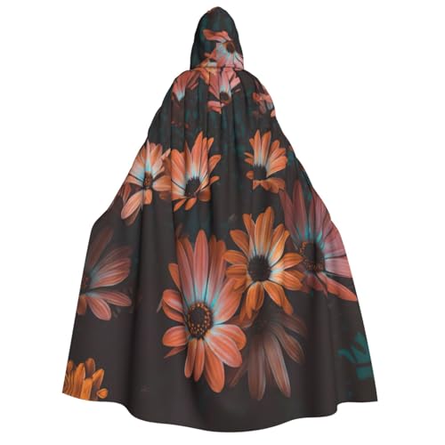 Fbghhty Oranger Chrysanthemen-Druck, Kapuzenumhang, Mittelalter-Kostüm, Halloween-Kostüm, Erwachsene, Herren, Damen, Karneval, Partys, Cosplay Fbghhty Oranger Chrysanthemen-Druck, Kapuzenumhang, Mittelalter-Kostüm, Halloween-Kostüm, Erwachsene, Herren, Damen, Karneval, Partys, Cosplay von Fbghhty