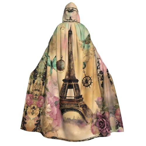 Fbghhty Paris Eiffelturm Print Kapuzenumhang Mittelalter Halloween Kostüm Erwachsene Männer Frauen Karneval Partys Cosplay Fbghhty Paris Eiffelturm Print Kapuzenumhang Mittelalter Halloween Kostüm Erwachsene Männer Frauen Karneval Partys Cosplay von Fbghhty