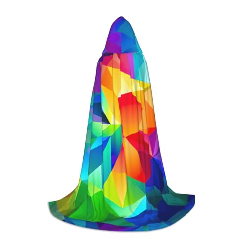 Fbghhty Regenbogen, geometrischer Druck, Unisex, Kapuzenumhang, Halloween, Cosplay, Karneval, bequemer Umhang für Teenager-Partys Fbghhty Regenbogen, geometrischer Druck, Unisex, Kapuzenumhang, Halloween, Cosplay, Karneval, bequemer Umhang für Teenager-Partys von Fbghhty