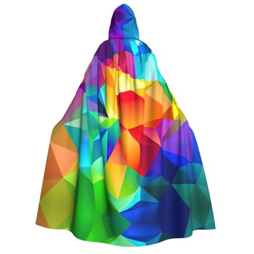 Fbghhty Regenbogen-geometrischer Druck, Kapuzenumhang, mittelalterliches Halloween-Kostüm, Erwachsene, Herren, Damen, Karneval, Partys, Cosplay Fbghhty Regenbogen-geometrischer Druck, Kapuzenumhang, mittelalterliches Halloween-Kostüm, Erwachsene, Herren, Damen, Karneval, Partys, Cosplay von Fbghhty