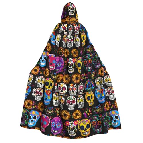 Fbghhty Rosen-/Totenkopf-Aufdruck, Kapuzenumhang, mittelalterliches Halloween-Kostüm, Erwachsene, Herren, Damen, Karneval, Partys, Cosplay Fbghhty Rosen-/Totenkopf-Aufdruck, Kapuzenumhang, mittelalterliches Halloween-Kostüm, Erwachsene, Herren, Damen, Karneval, Partys, Cosplay von Fbghhty