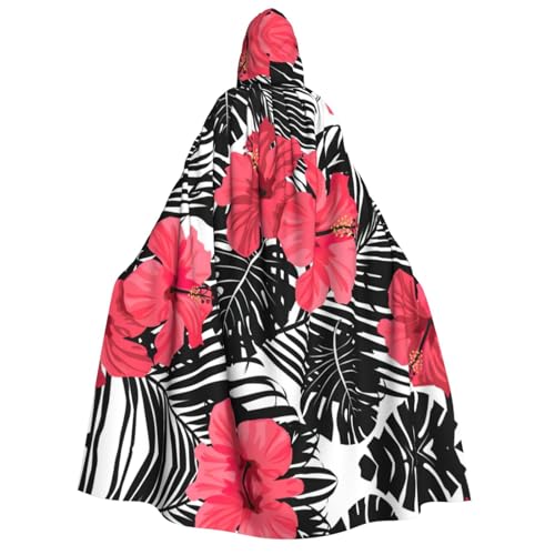 Fbghhty Roter Hibiskusaufdruck Kapuzenumhang Mittelalter Halloween Kostüm Erwachsene Männer Frauen Karneval Partys Cosplay Fbghhty Roter Hibiskusaufdruck Kapuzenumhang Mittelalter Halloween Kostüm Erwachsene Männer Frauen Karneval Partys Cosplay von Fbghhty