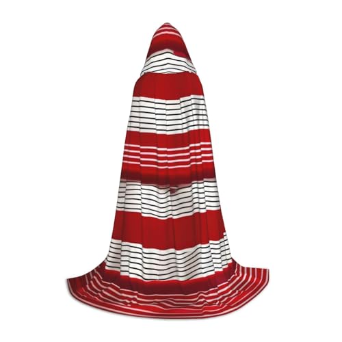Fbghhty Roter gestreifter Unisex-Kapuzenumhang für Halloween, Cosplay, Karneval, bequemer Umhang für Teenager-Partys Fbghhty Roter gestreifter Unisex-Kapuzenumhang für Halloween, Cosplay, Karneval, bequemer Umhang für Teenager-Partys von Fbghhty