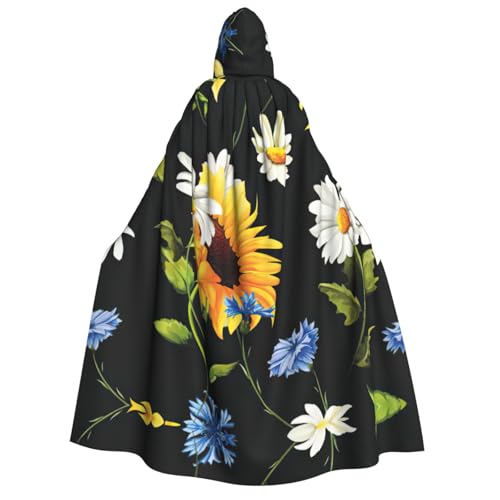 Fbghhty Sonnenblumen-Umhang mit Kamillen-Druck, Mittelalter-Halloween-Kostüm, Erwachsene, Herren, Damen, Karneval, Partys, Cosplay Fbghhty Sonnenblumen-Umhang mit Kamillen-Druck, Mittelalter-Halloween-Kostüm, Erwachsene, Herren, Damen, Karneval, Partys, Cosplay von Fbghhty