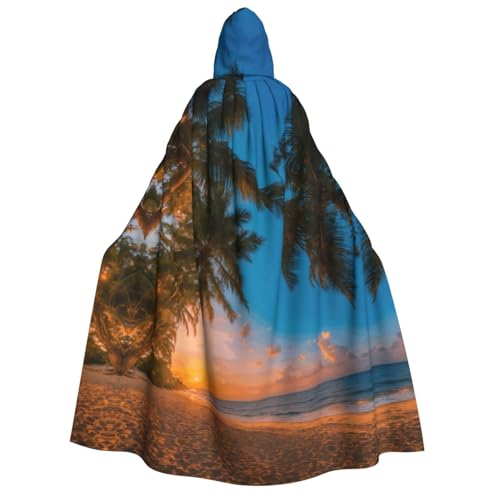 Fbghhty Sonnenuntergang Hawaiianische Palme Druck Kapuzenumhang Mittelalter Halloween Kostüm Erwachsene Männer Frauen Karneval Partys Cosplay Fbghhty Sonnenuntergang Hawaiianische Palme Druck Kapuzenumhang Mittelalter Halloween Kostüm Erwachsene Männer Frauen Karneval Partys Cosplay von Fbghhty