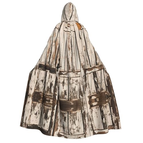 Fbghhty Stall Barn Door Print Hooded Cloak Medieval Halloween Costume Adult Men Women Carnival Parties Cosplay von Fbghhty