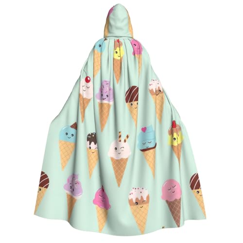 Fbghhty Umhang mit Eistüten und Kapuze, mittelalterliches Halloween-Kostüm, Erwachsene, Herren, Damen, Karneval, Partys, Cosplay Fbghhty Umhang mit Eistüten und Kapuze, mittelalterliches Halloween-Kostüm, Erwachsene, Herren, Damen, Karneval, Partys, Cosplay von Fbghhty