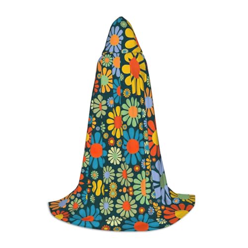 Fbghhty Umhang mit Hippie-Muster, Unisex, mit Kapuze, Halloween, Cosplay, Karneval, bequemer Umhang für Teenager-Partys Fbghhty Umhang mit Hippie-Muster, Unisex, mit Kapuze, Halloween, Cosplay, Karneval, bequemer Umhang für Teenager-Partys von Fbghhty