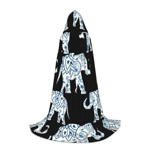 Fbghhty Umhang mit Kapuze, Elefanten-Blau, Schwarz, Unisex, für Halloween, Cosplay, Karneval, bequemer Umhang für Teenager-Partys Fbghhty Umhang mit Kapuze, Elefanten-Blau, Schwarz, Unisex, für Halloween, Cosplay, Karneval, bequemer Umhang für Teenager-Partys von Fbghhty