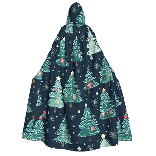 Fbghhty Umhang mit Kapuze, Weihnachtsbaum, Kugel, Sterne, bedruckt, Mittelalter, Halloween-Kostüm, Erwachsene, Herren, Damen, Karneval, Partys, Cosplay Fbghhty Umhang mit Kapuze, Weihnachtsbaum, Kugel, Sterne, bedruckt, Mittelalter, Halloween-Kostüm, Erwachsene, Herren, Damen, Karneval, Partys, Cosplay von Fbghhty