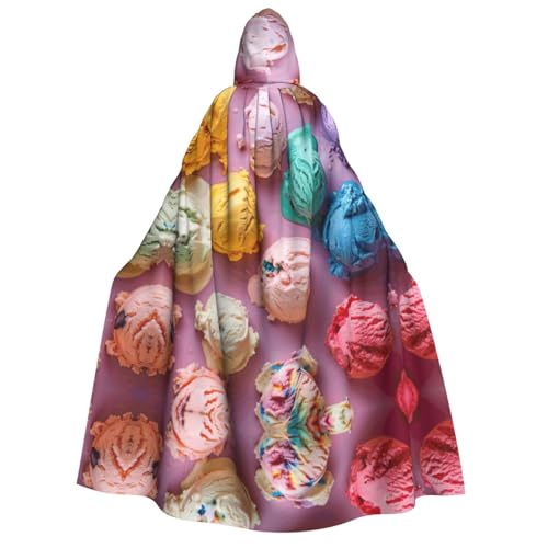Fbghhty Umhang mit Kapuze in vielen Farben, Eiscreme-Druck, Mittelalter-Kostüm, für Erwachsene, Herren, Damen, Karneval, Partys, Cosplay Fbghhty Umhang mit Kapuze in vielen Farben, Eiscreme-Druck, Mittelalter-Kostüm, für Erwachsene, Herren, Damen, Karneval, Partys, Cosplay von Fbghhty
