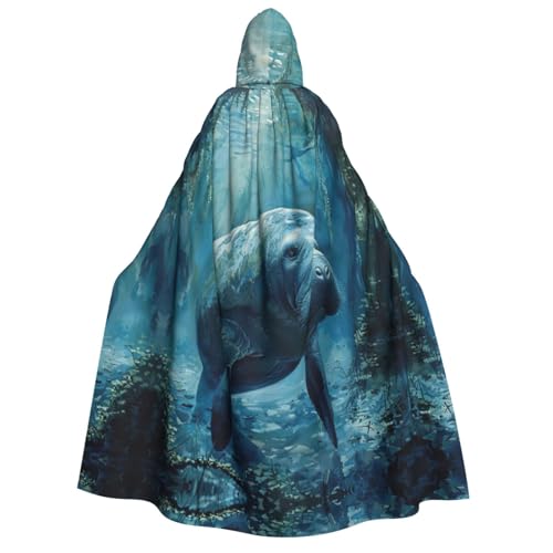 Fbghhty Umhang mit Kapuze und Seekuh, Tierdruck, Mittelalter-Kostüm, für Erwachsene, Herren, Damen, Karneval, Partys, Cosplay Fbghhty Umhang mit Kapuze und Seekuh, Tierdruck, Mittelalter-Kostüm, für Erwachsene, Herren, Damen, Karneval, Partys, Cosplay von Fbghhty