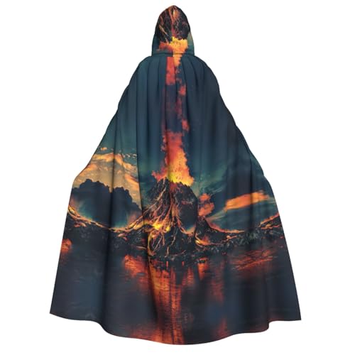 Fbghhty Umhang mit Kapuze und Vulkandruck, mittelalterliches Halloween-Kostüm, Erwachsene, Herren, Damen, Karneval, Partys, Cosplay Fbghhty Umhang mit Kapuze und Vulkandruck, mittelalterliches Halloween-Kostüm, Erwachsene, Herren, Damen, Karneval, Partys, Cosplay von Fbghhty