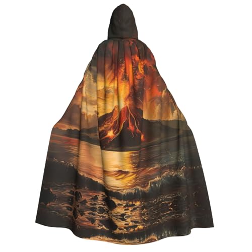 Fbghhty Umhang mit Kapuze und Vulkandruck, mittelalterliches Halloween-Kostüm, Erwachsene, Herren, Damen, Karneval, Partys, Cosplay Fbghhty Umhang mit Kapuze und Vulkandruck, mittelalterliches Halloween-Kostüm, Erwachsene, Herren, Damen, Karneval, Partys, Cosplay von Fbghhty