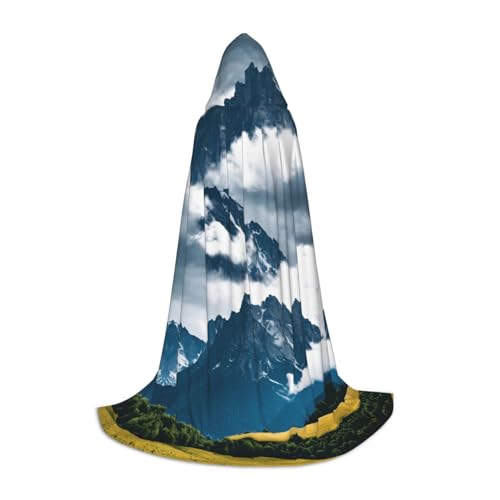 Fbghhty Umhang mit Landschaft mit Bergen und Wolken, Unisex, mit Kapuze, Halloween, Cosplay, Karneval, bequemer Umhang für Teenager-Partys Fbghhty Umhang mit Landschaft mit Bergen und Wolken, Unisex, mit Kapuze, Halloween, Cosplay, Karneval, bequemer Umhang für Teenager-Partys von Fbghhty