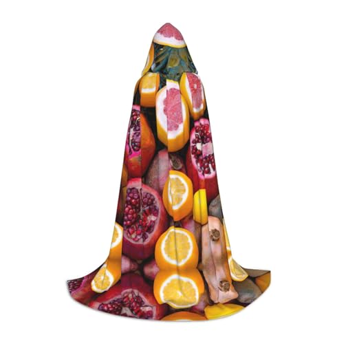 Fbghhty Umhang mit Obstbild, Unisex, mit Kapuze, Halloween, Cosplay, Karneval, bequemer Umhang für Teenager-Partys Fbghhty Umhang mit Obstbild, Unisex, mit Kapuze, Halloween, Cosplay, Karneval, bequemer Umhang für Teenager-Partys von Fbghhty