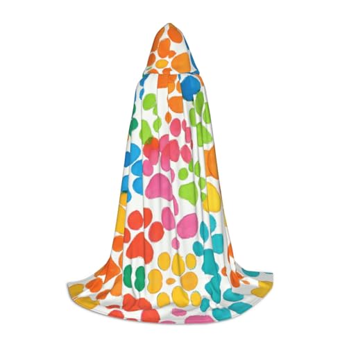 Fbghhty Unisex Kapuzenumhang mit Bärenpfotenabdruck, Halloween, Cosplay, Karneval, bequemer Umhang für Teenager-Partys von Fbghhty