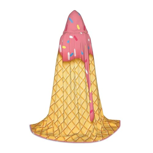 Fbghhty Unisex Kapuzenumhang mit Eiscreme und Waffelmuster, Halloween, Cosplay, Karneval, bequemer Umhang für Teenager-Partys Fbghhty Unisex Kapuzenumhang mit Eiscreme und Waffelmuster, Halloween, Cosplay, Karneval, bequemer Umhang für Teenager-Partys von Fbghhty