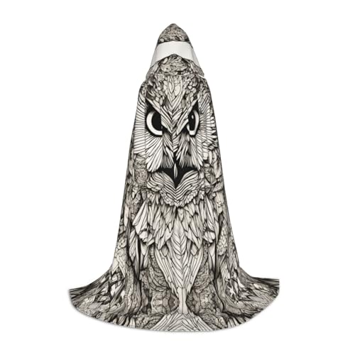 Fbghhty Unisex Kapuzenumhang mit Eulen-Motiv, für Halloween, Cosplay, Karneval, bequemer Umhang für Teenager-Partys Fbghhty Unisex Kapuzenumhang mit Eulen-Motiv, für Halloween, Cosplay, Karneval, bequemer Umhang für Teenager-Partys von Fbghhty
