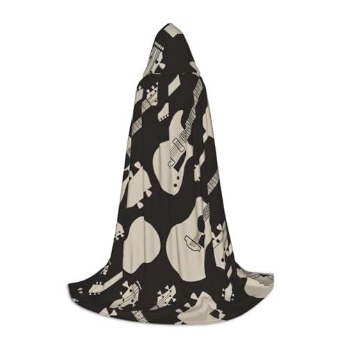 Fbghhty Unisex-Kapuzenumhang mit Gitarrenmuster, Halloween, Cosplay, Karneval, bequemer Umhang für Teenager-Partys Fbghhty Unisex-Kapuzenumhang mit Gitarrenmuster, Halloween, Cosplay, Karneval, bequemer Umhang für Teenager-Partys von Fbghhty