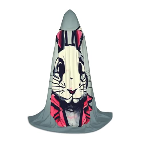 Fbghhty Unisex Kapuzenumhang mit Hasen-Motiv, Halloween, Cosplay, Karneval, bequemer Umhang für Teenager-Partys Fbghhty Unisex Kapuzenumhang mit Hasen-Motiv, Halloween, Cosplay, Karneval, bequemer Umhang für Teenager-Partys von Fbghhty