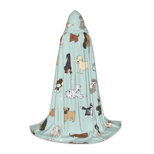Fbghhty Unisex Kapuzenumhang mit Hundeaufdruck, Halloween, Cosplay, Karneval, bequemer Umhang für Teenager-Partys Fbghhty Unisex Kapuzenumhang mit Hundeaufdruck, Halloween, Cosplay, Karneval, bequemer Umhang für Teenager-Partys von Fbghhty