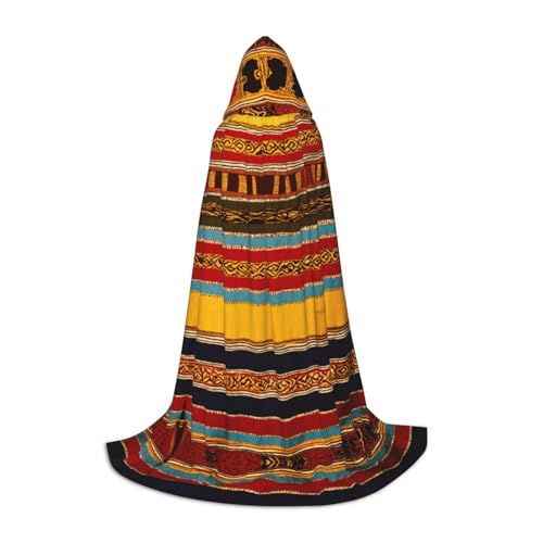 Fbghhty Unisex Kapuzenumhang mit Indianer-Muster, Halloween, Cosplay, Karneval, bequemer Umhang für Teenager-Partys von Fbghhty