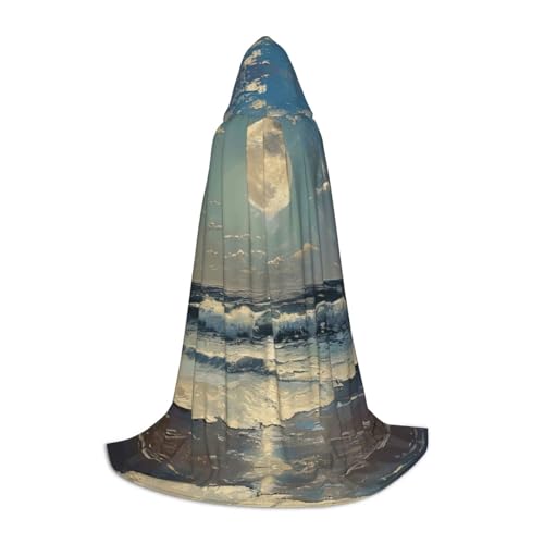 Fbghhty Unisex Kapuzenumhang mit Mond- und Meeresaufdruck, Halloween, Cosplay, Karneval, bequemer Umhang für Teenager-Partys Fbghhty Unisex Kapuzenumhang mit Mond- und Meeresaufdruck, Halloween, Cosplay, Karneval, bequemer Umhang für Teenager-Partys von Fbghhty