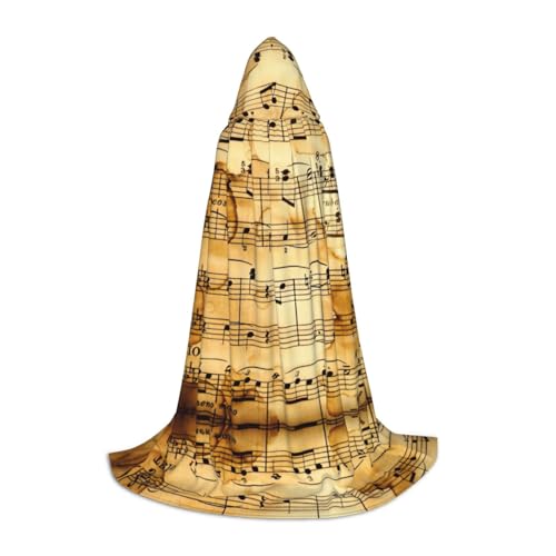 Fbghhty Unisex-Kapuzenumhang mit Musiknoten-Druck, Halloween, Cosplay, Karneval, bequemer Umhang für Teenager-Partys Fbghhty Unisex-Kapuzenumhang mit Musiknoten-Druck, Halloween, Cosplay, Karneval, bequemer Umhang für Teenager-Partys von Fbghhty