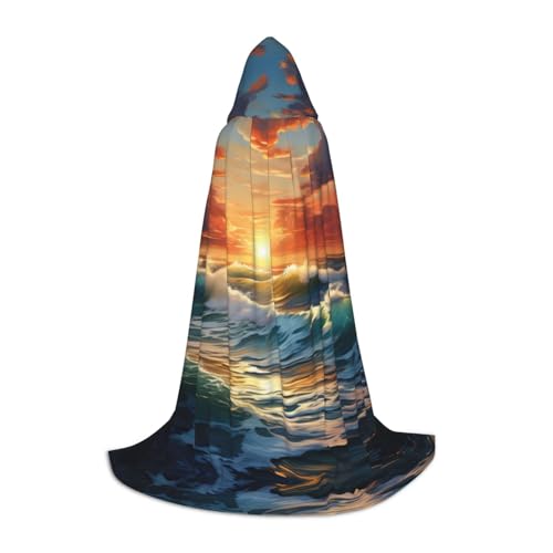 Fbghhty Unisex-Kapuzenumhang mit Sonnenuntergang, Motiv: Ozean, Sonnenuntergang, Halloween, Cosplay, Karneval, bequemer Umhang für Teenager-Partys Fbghhty Unisex-Kapuzenumhang mit Sonnenuntergang, Motiv: Ozean, Sonnenuntergang, Halloween, Cosplay, Karneval, bequemer Umhang für Teenager-Partys von Fbghhty