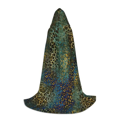 Fbghhty Unisex Kapuzenumhang mit Tierdruck, Halloween, Cosplay, Karneval, bequemer Umhang für Teenager-Partys von Fbghhty