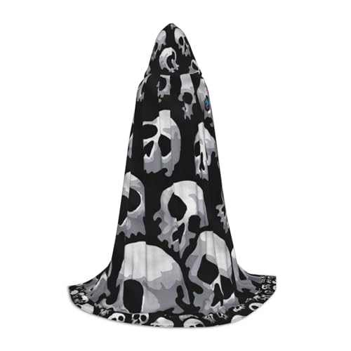 Fbghhty Unisex Kapuzenumhang mit Totenkopf-Aufdruck, Halloween, Cosplay, Karneval, bequemer Umhang für Teenager-Partys Fbghhty Unisex Kapuzenumhang mit Totenkopf-Aufdruck, Halloween, Cosplay, Karneval, bequemer Umhang für Teenager-Partys von Fbghhty