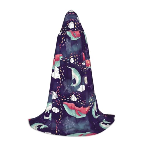 Fbghhty Unisex Kapuzenumhang mit Wal-Aufdruck, Halloween, Cosplay, Karneval, bequemer Umhang für Teenager-Partys Fbghhty Unisex Kapuzenumhang mit Wal-Aufdruck, Halloween, Cosplay, Karneval, bequemer Umhang für Teenager-Partys von Fbghhty